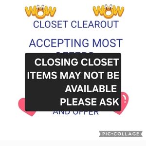 Closet Closing, Some Items Still Available